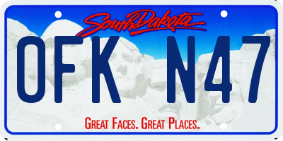 SD license plate 0FKN47