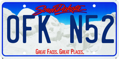SD license plate 0FKN52