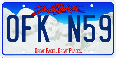 SD license plate 0FKN59