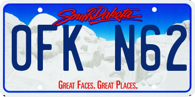 SD license plate 0FKN62
