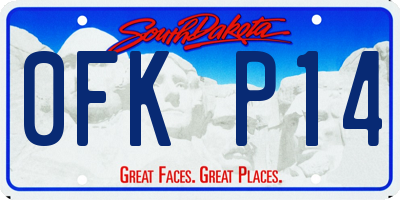 SD license plate 0FKP14