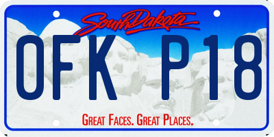 SD license plate 0FKP18