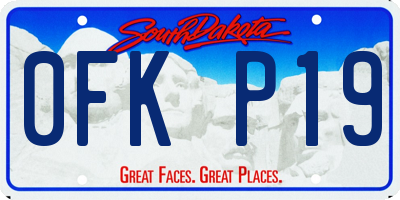 SD license plate 0FKP19