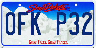 SD license plate 0FKP32