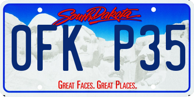 SD license plate 0FKP35