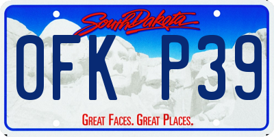 SD license plate 0FKP39