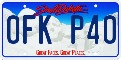 SD license plate 0FKP40