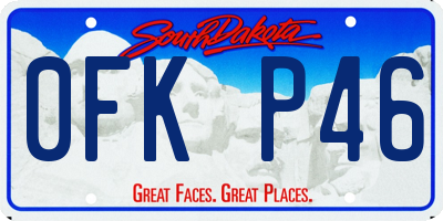 SD license plate 0FKP46