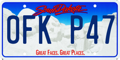 SD license plate 0FKP47