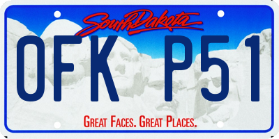 SD license plate 0FKP51