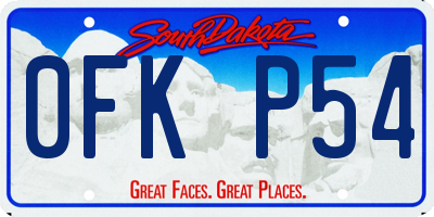 SD license plate 0FKP54