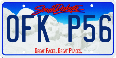 SD license plate 0FKP56