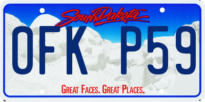 SD license plate 0FKP59