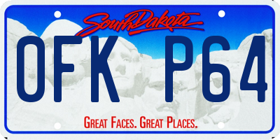 SD license plate 0FKP64