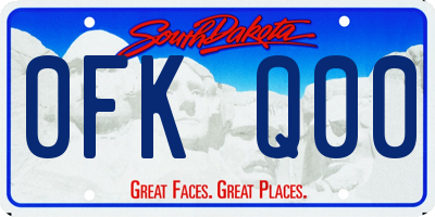 SD license plate 0FKQ00