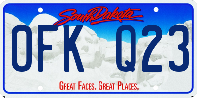 SD license plate 0FKQ23