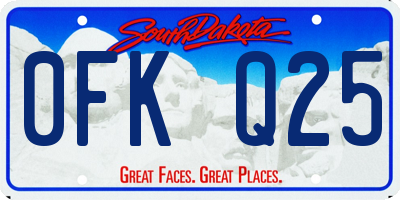 SD license plate 0FKQ25