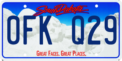 SD license plate 0FKQ29
