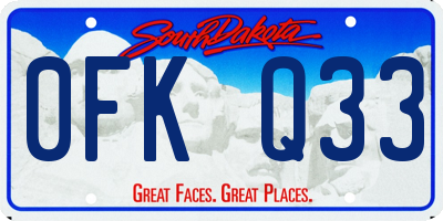 SD license plate 0FKQ33