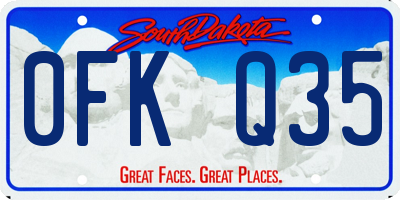 SD license plate 0FKQ35