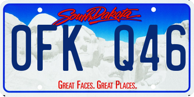 SD license plate 0FKQ46