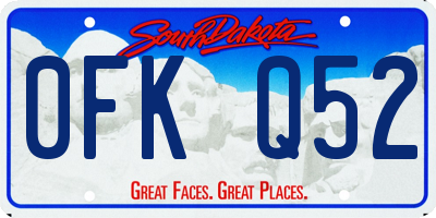 SD license plate 0FKQ52