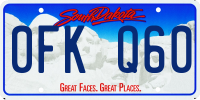 SD license plate 0FKQ60