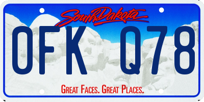 SD license plate 0FKQ78