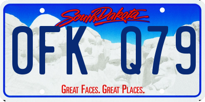 SD license plate 0FKQ79