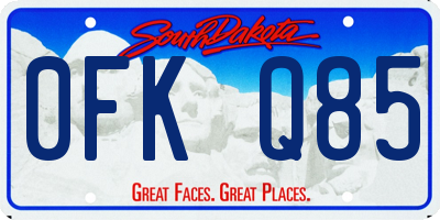 SD license plate 0FKQ85