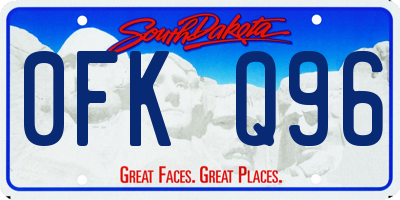 SD license plate 0FKQ96