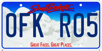 SD license plate 0FKR05