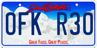 SD license plate 0FKR30
