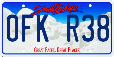 SD license plate 0FKR38