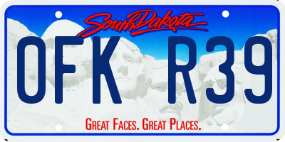 SD license plate 0FKR39