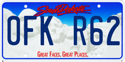 SD license plate 0FKR62
