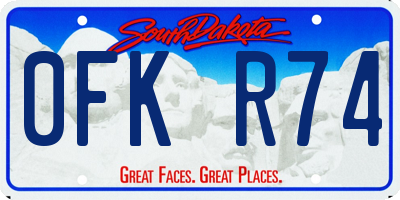 SD license plate 0FKR74
