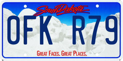 SD license plate 0FKR79