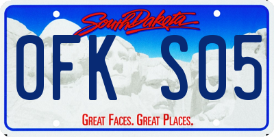 SD license plate 0FKS05