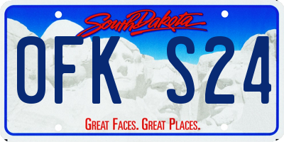 SD license plate 0FKS24