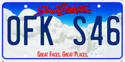SD license plate 0FKS46