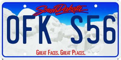 SD license plate 0FKS56
