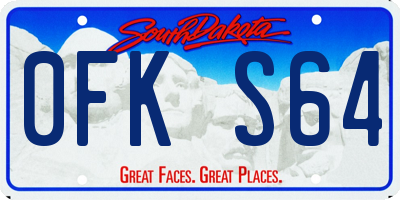 SD license plate 0FKS64