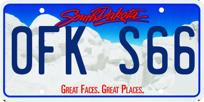SD license plate 0FKS66