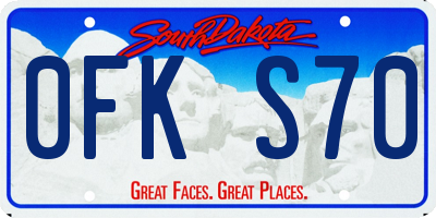 SD license plate 0FKS70