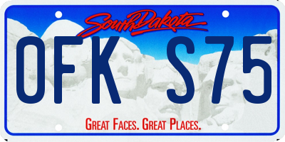 SD license plate 0FKS75