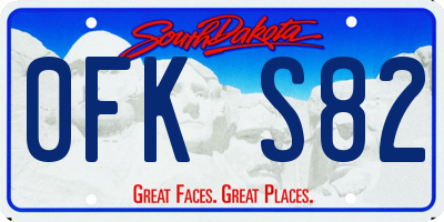 SD license plate 0FKS82