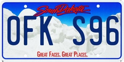 SD license plate 0FKS96