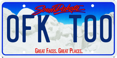 SD license plate 0FKT00