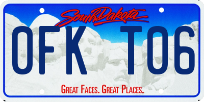 SD license plate 0FKT06